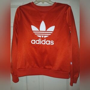 Adidas Originals Red Satin Sweater S